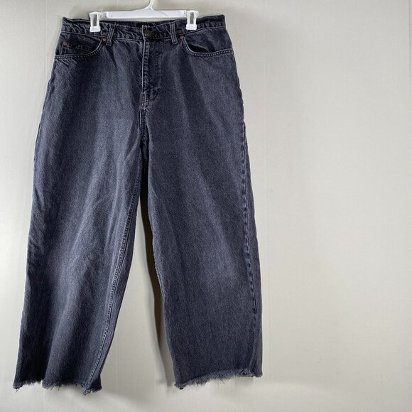 Urban Outfitters Other - Urban Outfitters BDG Jack Wide Leg Jeans Men's 34 High Rise Gray Frayed Hem
